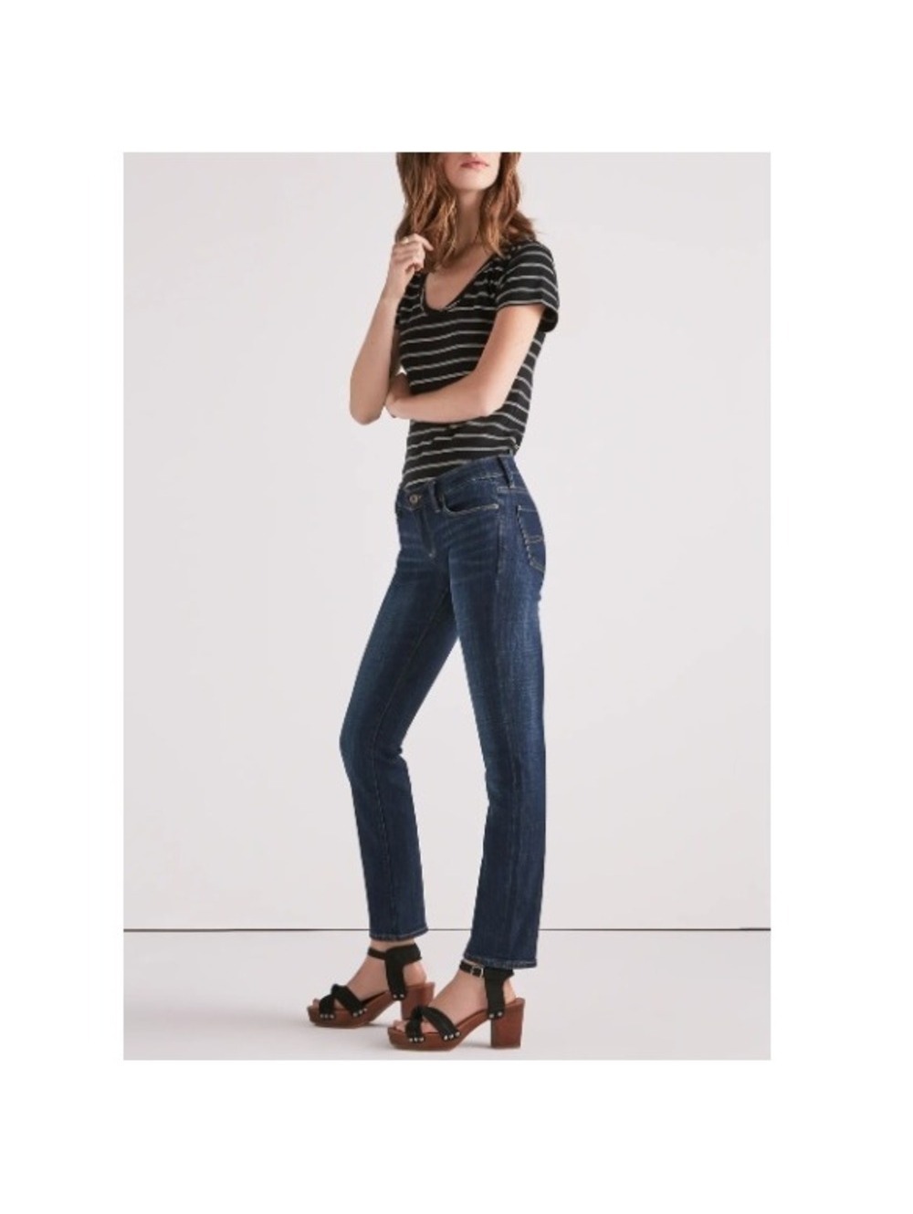 Lucky Brand Women's Agate Sweet Mid Rise Straight Leg Ankle Jeans Size 6 NWT